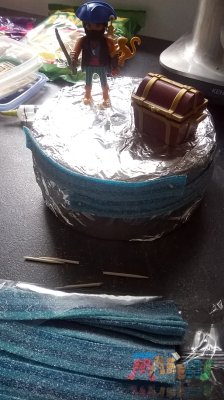 Fixation des bandes sur le tour