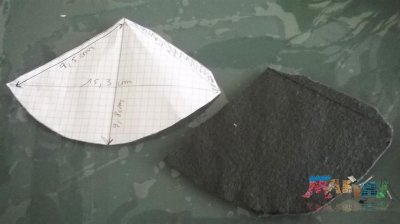 Patron du toit en feutrine