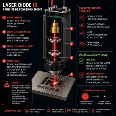 Principe du Laser Diode IR