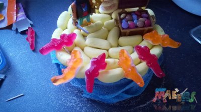 Crocodiles mis en place sur la "plage"